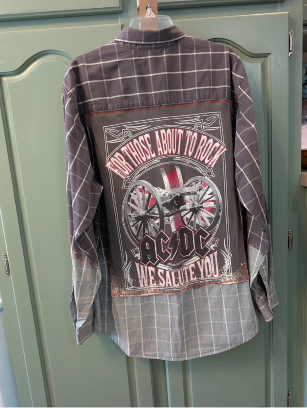 ACDC Band Upcycled One of a Kind Shacket